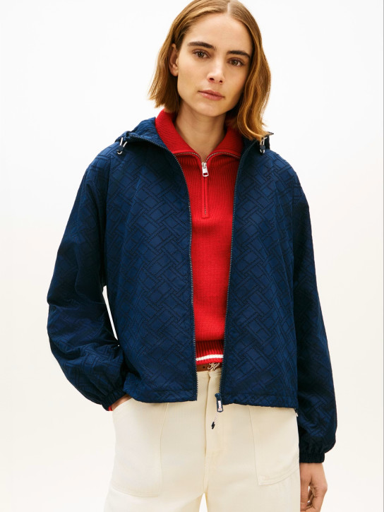 Tommy Hilfiger dámská tmavě modrá větrovka