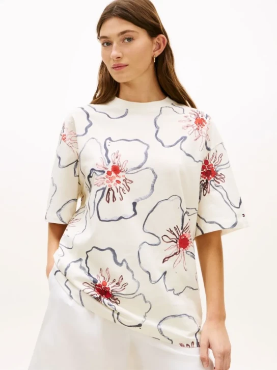 Tommy Hilfiger dámské květované tričko