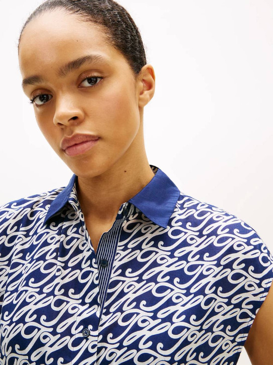 Tommy Hilfiger dámské tmavě modré košilové šaty