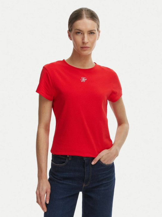 Tommy Hilfiger dámské červené tričko