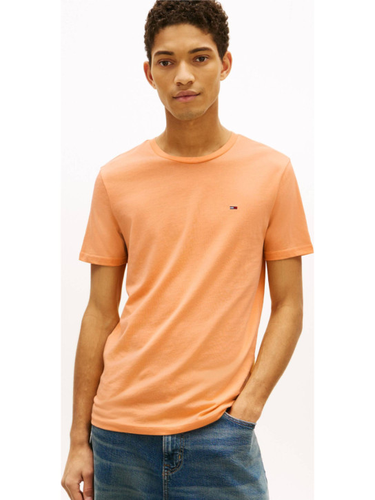 Tommy Jeans pánské oranžové tričko