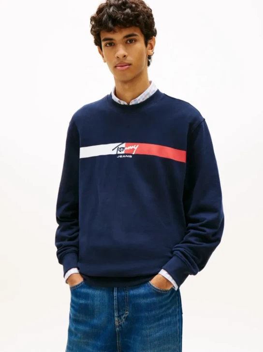 Tommy Jeans pánská tmavě modrá mikina