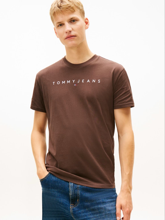 Tommy Jeans pánské hnědé tričko