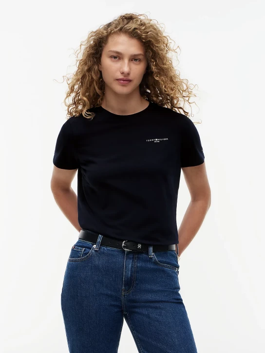 Tommy Hilfiger dámské tmavě modré tričko