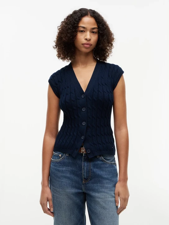 Tommy Hilfiger dámský tmavě modrý svetřík
