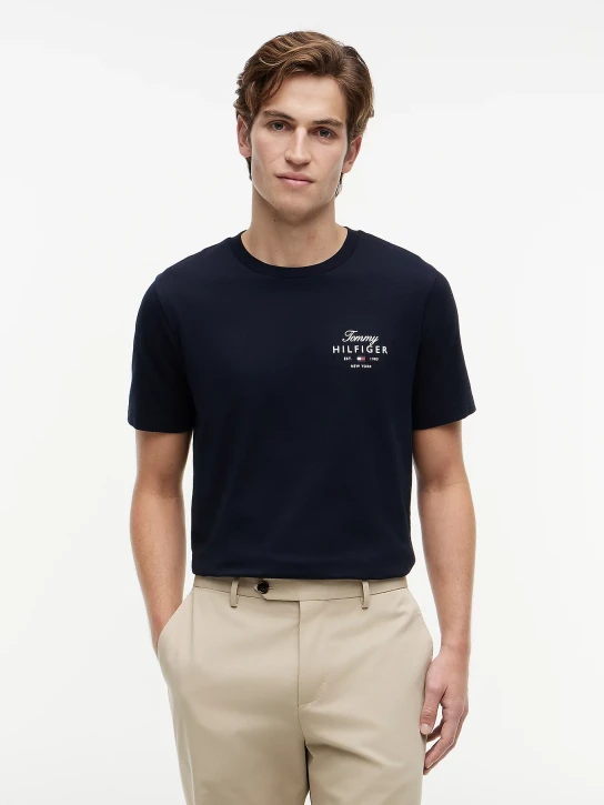 Tommy Hilfiger pánské tmavě modré tričko