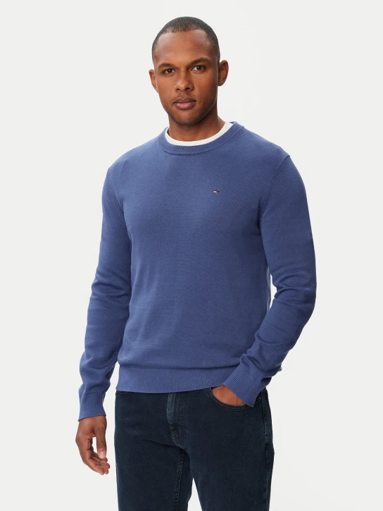 Tommy Jeans pánský modrý svetr