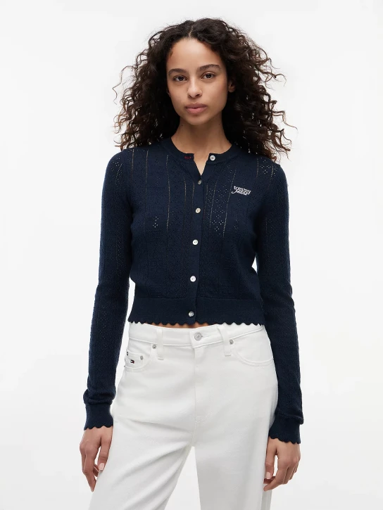 Tommy Jeans dámský tmavě modrý svetřík