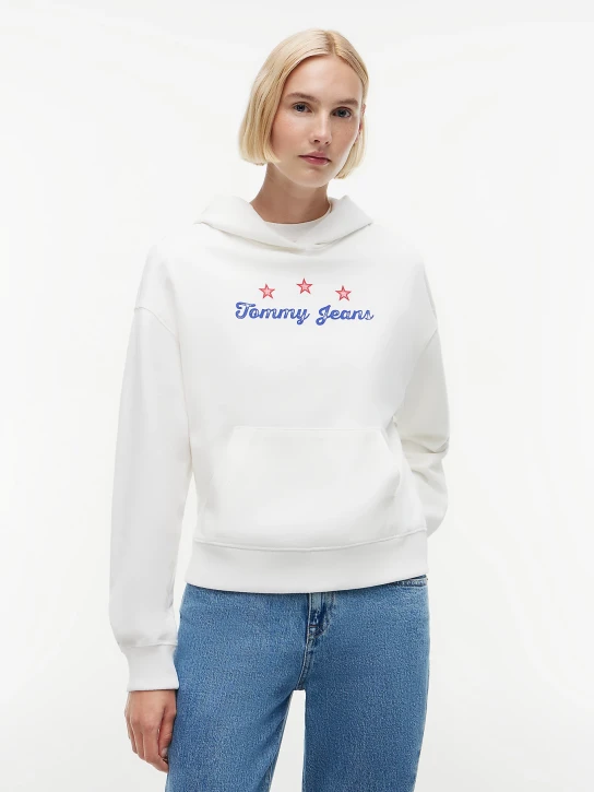 Tommy Jeans dámská bílá mikina
