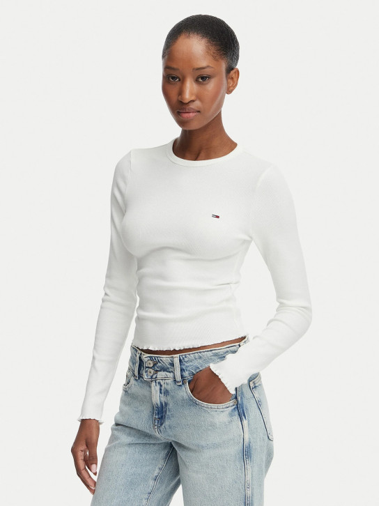 Tommy Jeans dámské bílé tričko