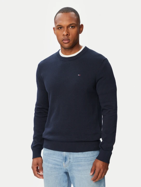 Tommy Jeans pánský tmavě modrý svetr
