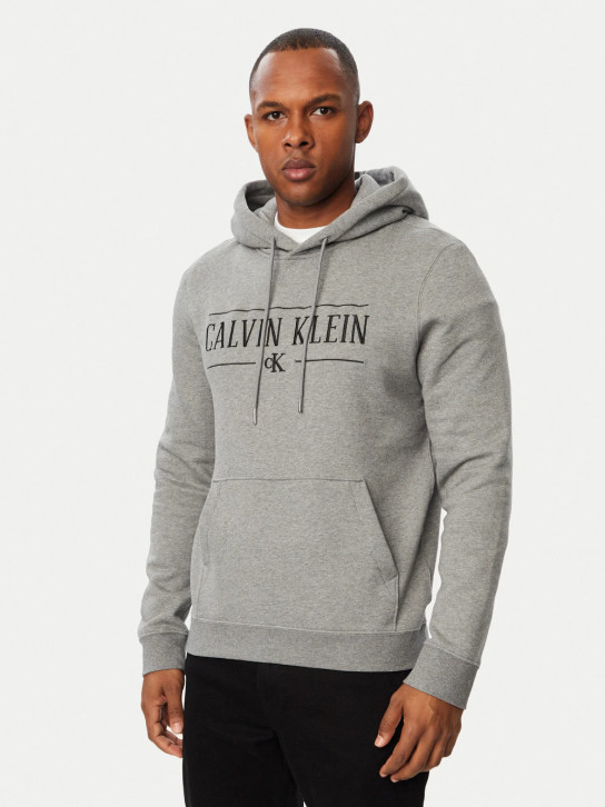 Calvin Klein pánská tmavě šedá mikina