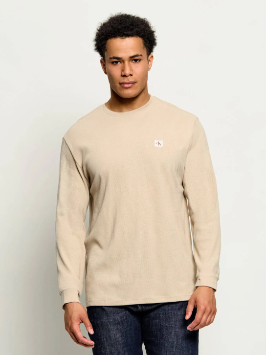 Calvin Klein pánské béžové tričko