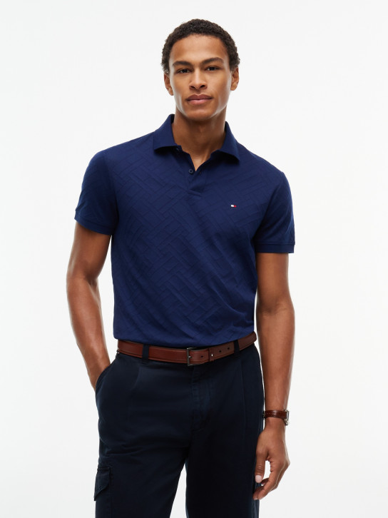 Tommy Hilfiger pánské tmavě modré polo tričko