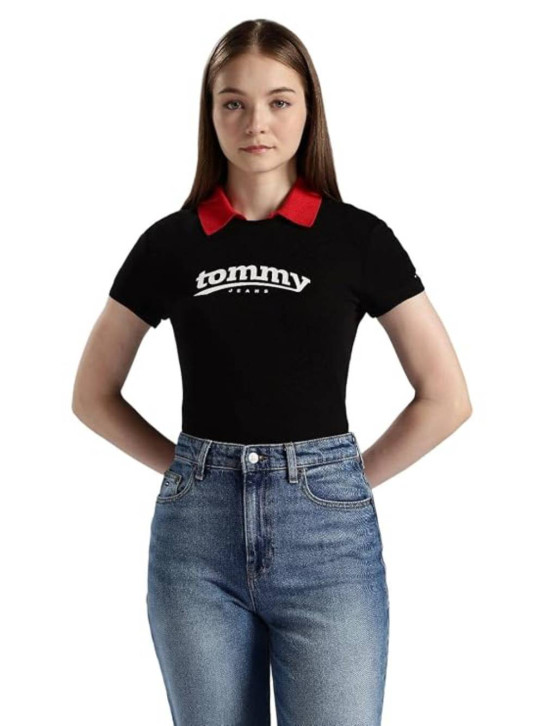 Tommy Jeans dámské černé tričko
