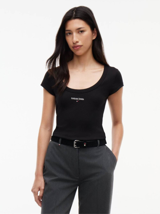 Tommy Jeans dámské černé tričko