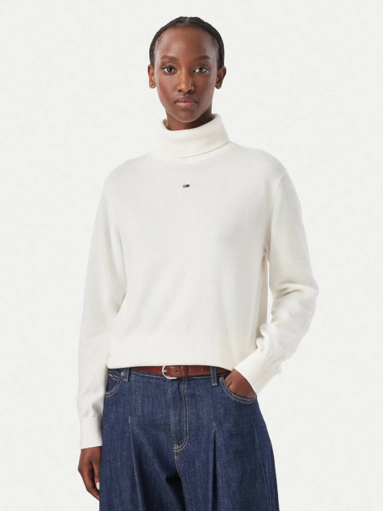 Tommy Jeans dámský krémový rolák