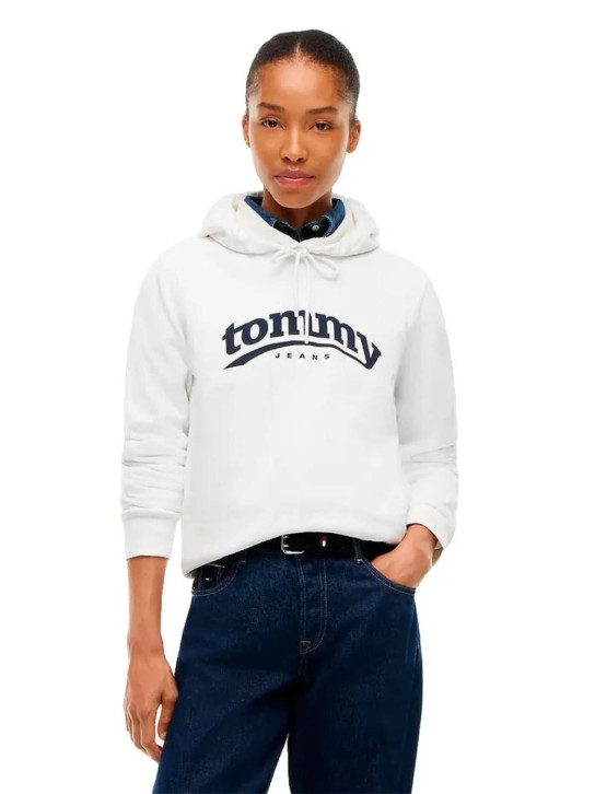 Tommy Jeans dámská bílá mikina