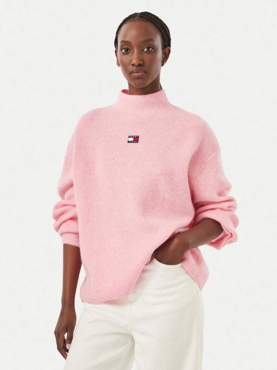 Tommy Jeans dámský růžový svetr