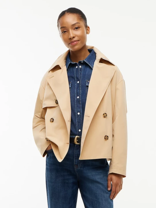 Tommy Jeans dámský béžový trenčkot