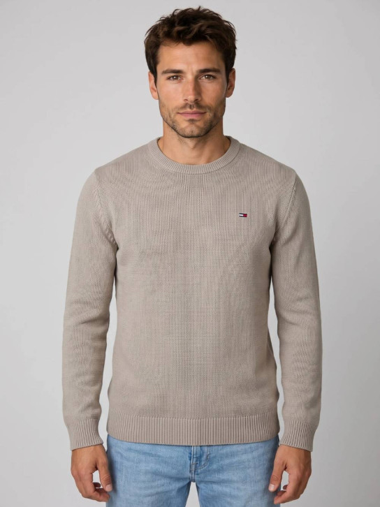 Tommy Jeans pánský hnědý svetr