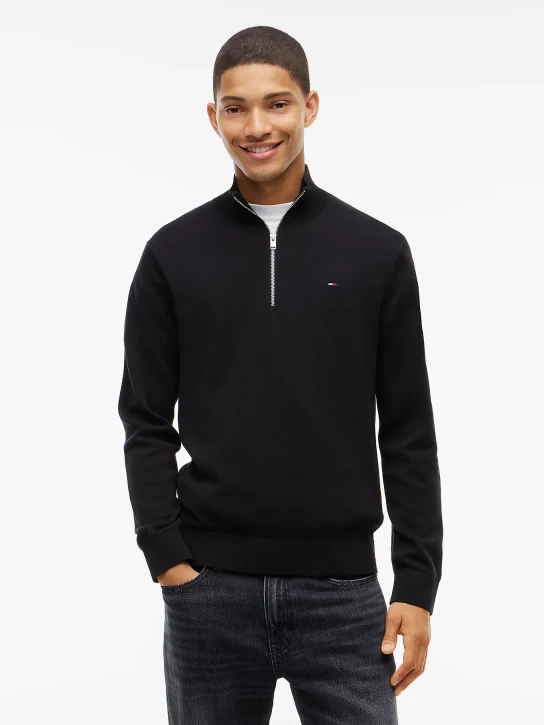 Tommy Jeans pánský černý svetr