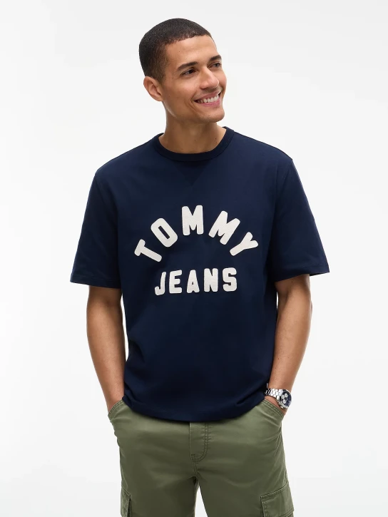 Tommy Jeans pánské modré tričko