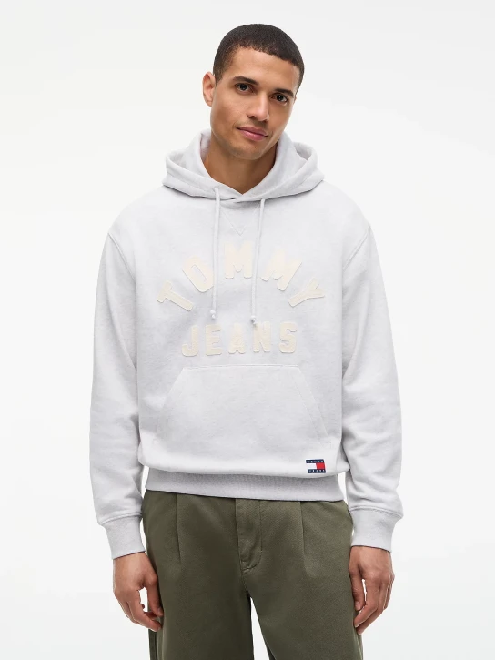 Tommy Jeans pánská šedá mikina