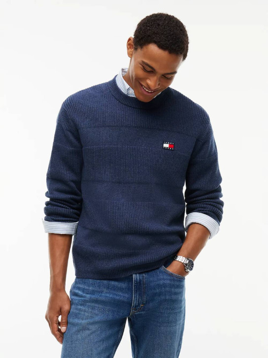 Tommy Jeans pánský modrý svetr