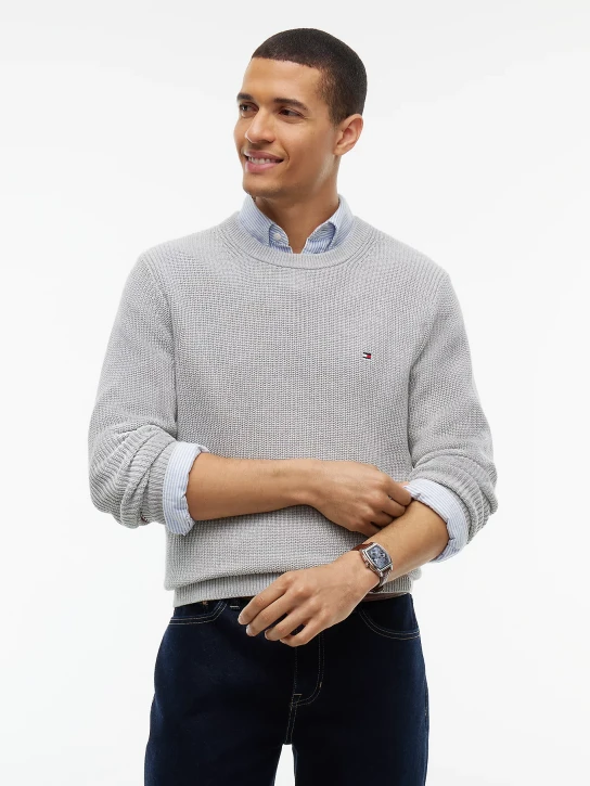 Tommy Hilfiger pánský světle šedý svetr