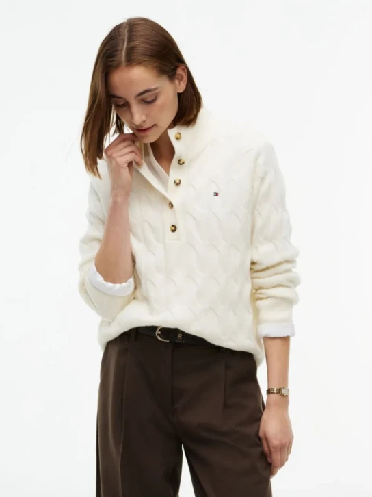 Tommy Hilfiger dámský krémový svetr