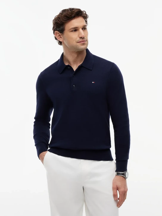 Tommy Hilfiger pánský tmavě modrý svetr