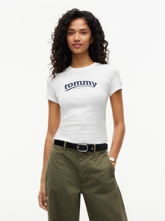 Tommy Jeans dámské bílé tričko