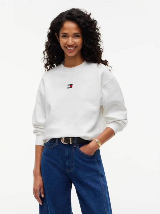 Tommy Jeans dámská bílá mikina