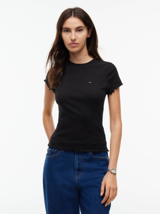 Tommy Jeans dámské černé tričko