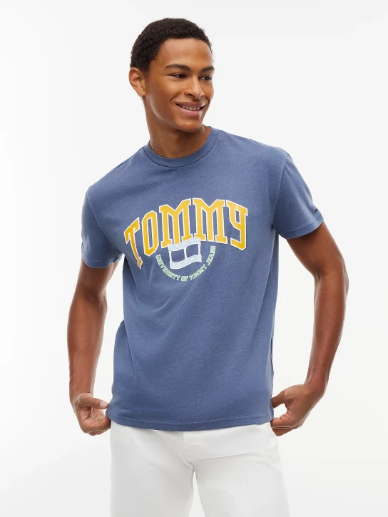 Tommy Jeans pánské modré tričko