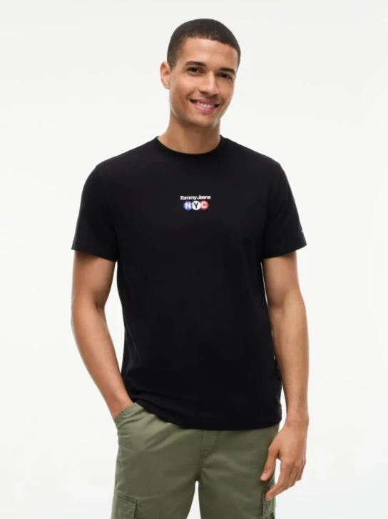 Tommy Jeans pánské černé tričko