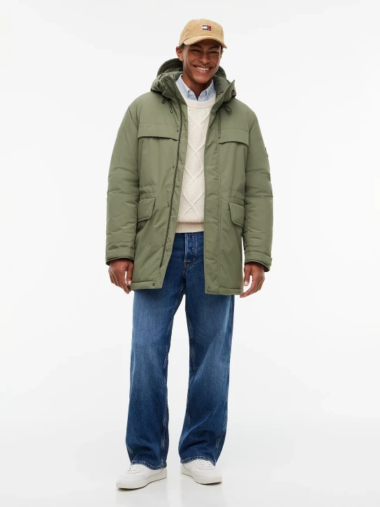 Tommy Jeans pánská zelená bunda