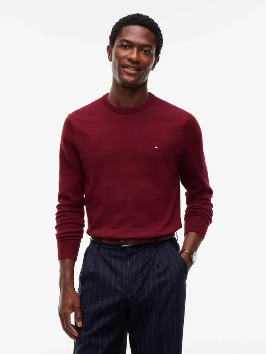 Tommy Hilfiger pánský vínový svetr