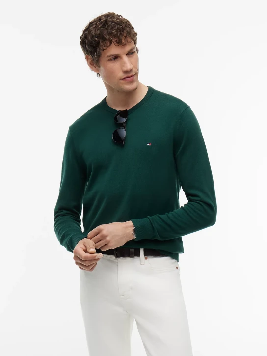 Tommy Hilfiger pánský zelený svetr