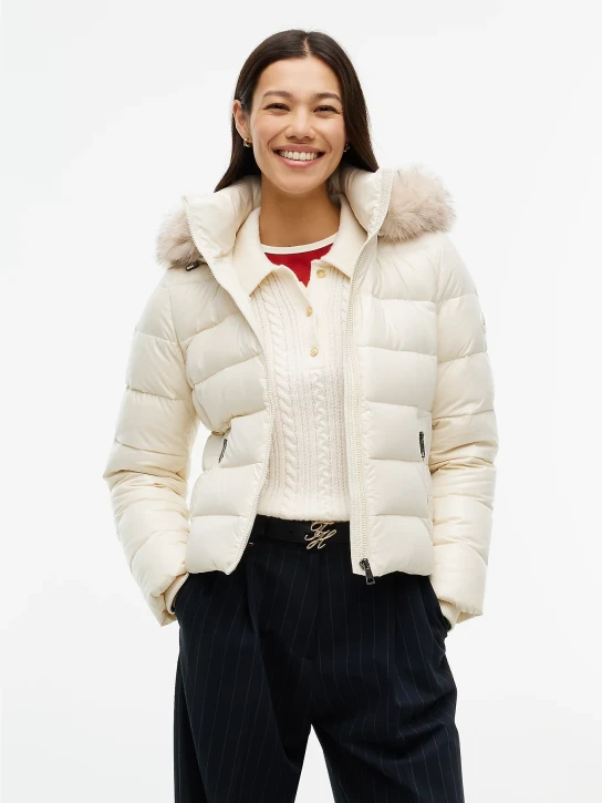 Tommy Hilfiger dámská béžová bunda