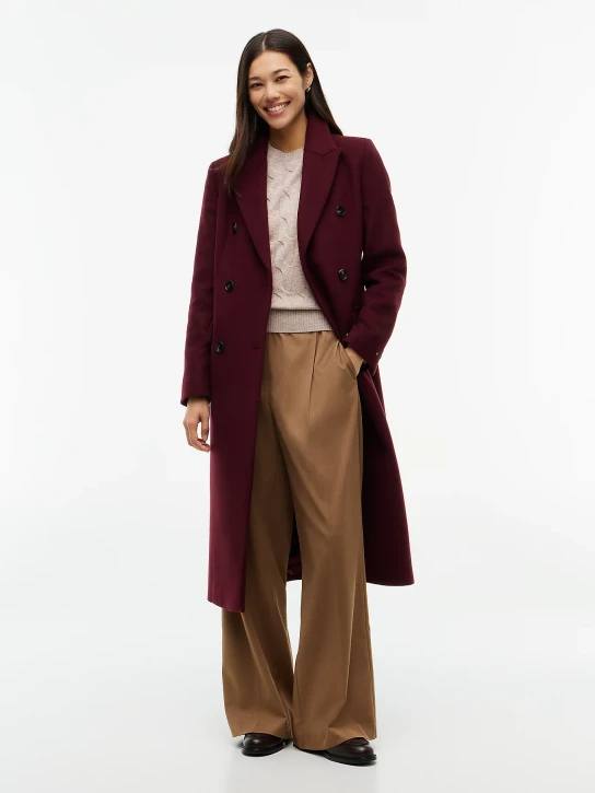 Tommy Hilfiger dámský tmavě vínový kabát