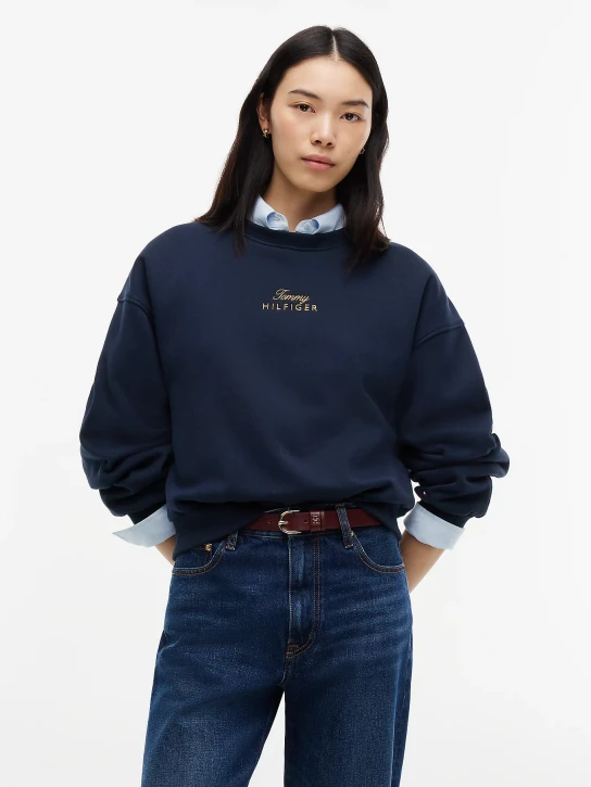 Tommy Hilfiger dámská tmavě modrá mikina