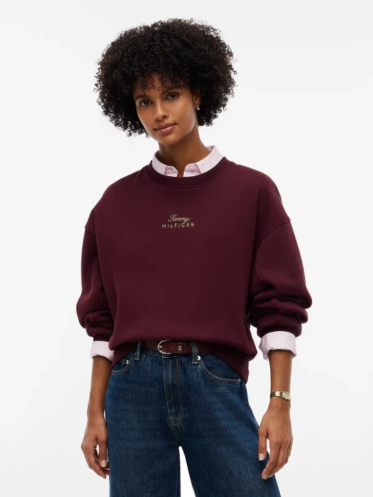 Tommy Hilfiger dámská vínová mikina