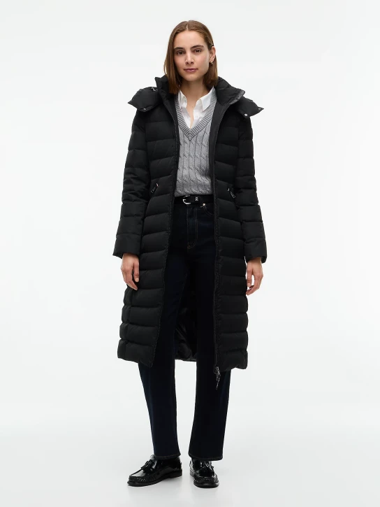 Tommy Hilfiger dámský černý péřový kabát