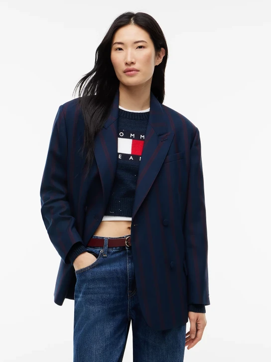 Tommy Jeans dámské tmavě modré sako