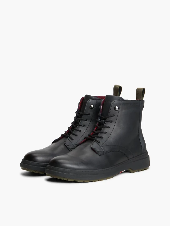 Tommy Hilfiger pánské černé kotníkové boty