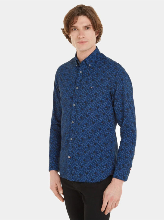 Tommy Hilfiger pánská tmavě modrá košile