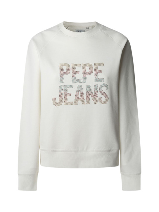 Pepe Jeans dámská krémová mikina