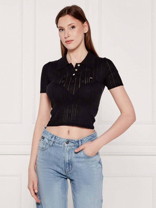 Tommy Jeans dámský černý svetr